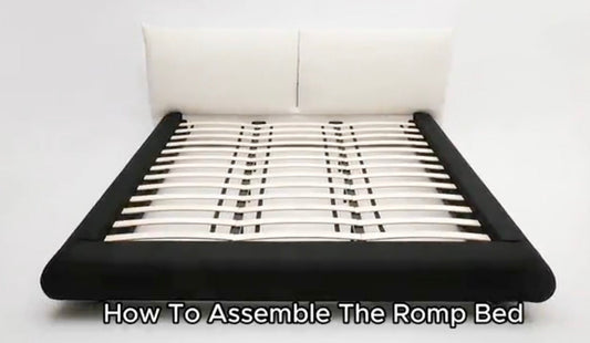 ROMP Bed - assemble the slip cover on the rails